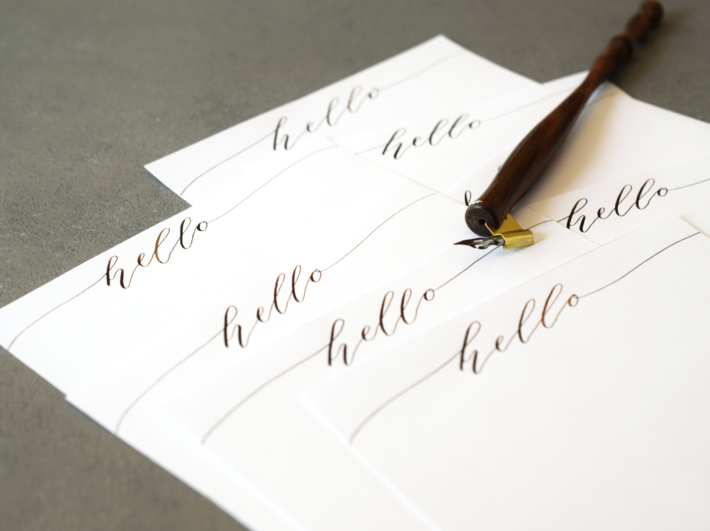 Writing on a Handmade Stationery Set 