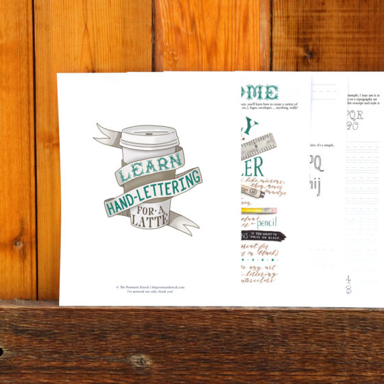 This 23-page hand-lettering worksheet set will help you to learn the basics of some simple letterforms and show you how to compile those letterforms into a cohesive art piece!