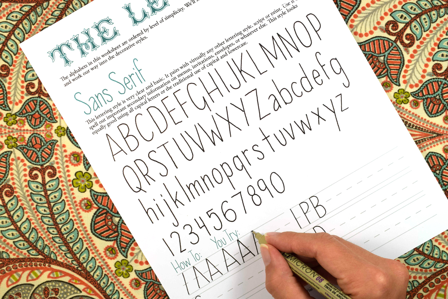 TPK's Learn Hand-Lettering for a Latte Worksheet | The Postman's Knock