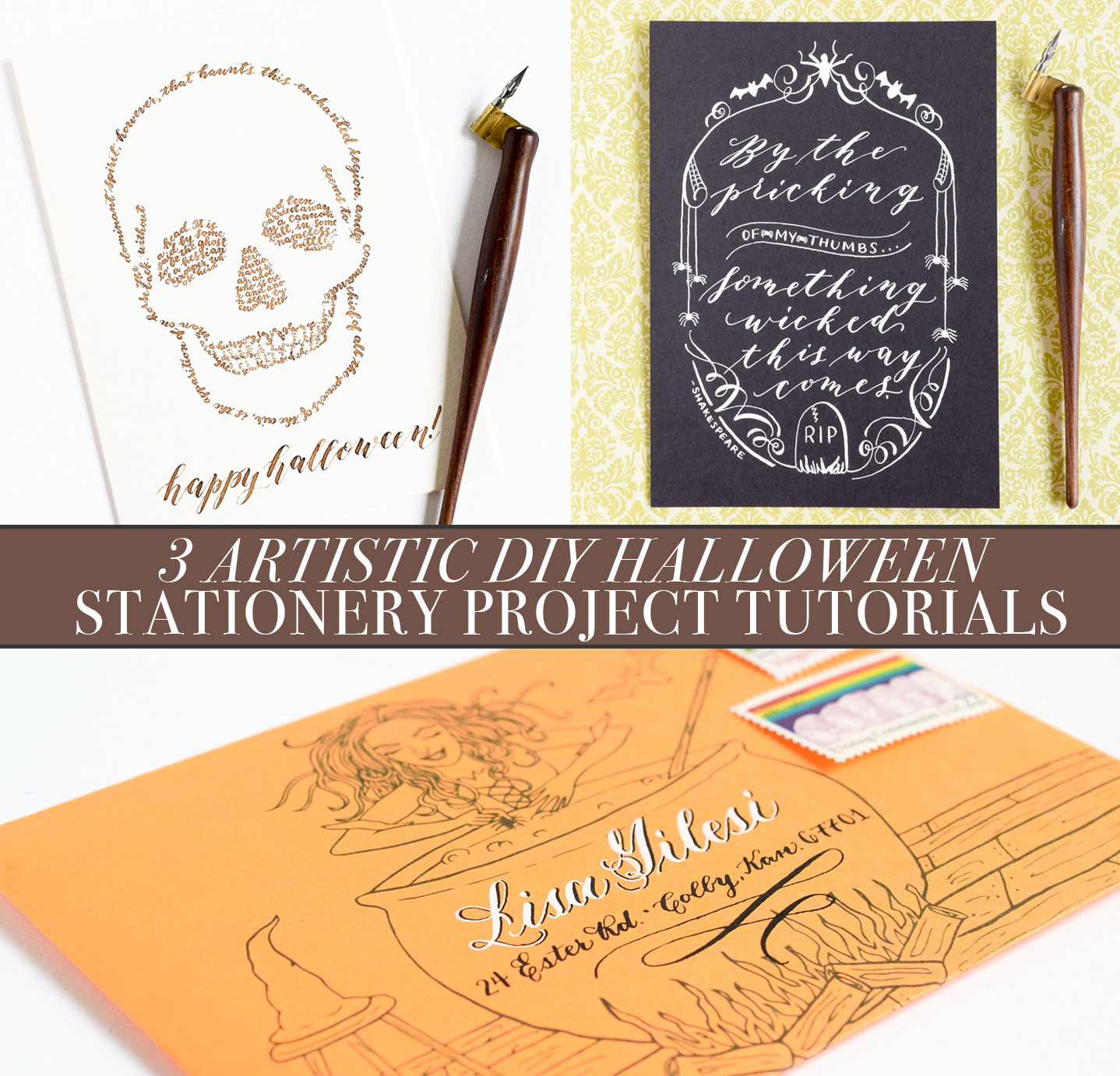 3 Artistic DIY Halloween Stationery Project Tutorials