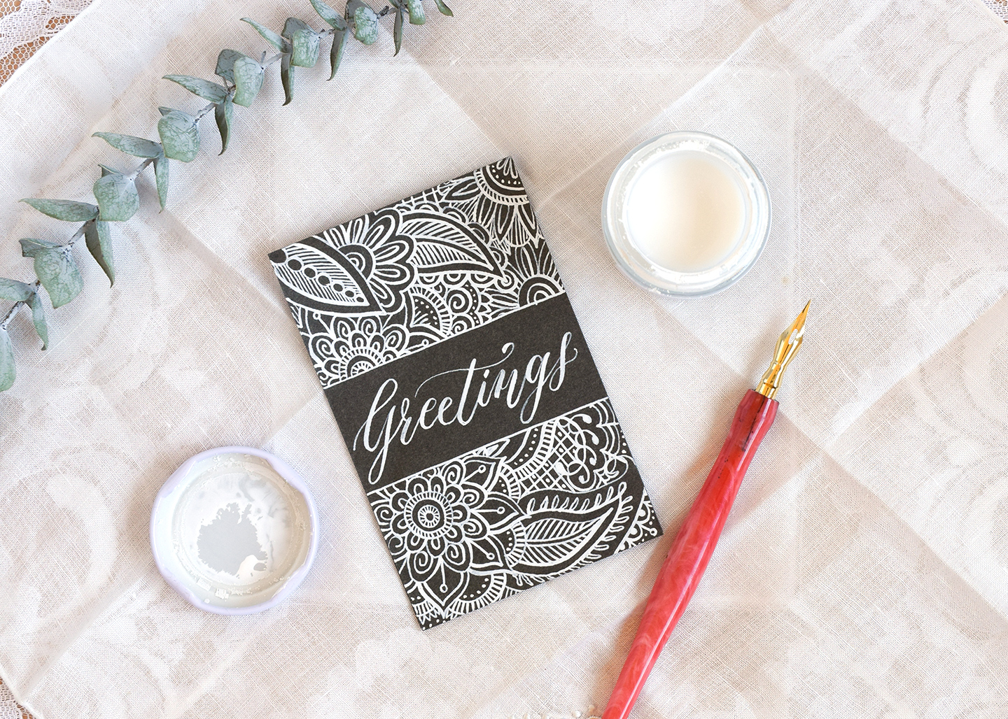 White Calligraphy Ink Showdown: Sumi, Ziller, & Pen White | The Postman's Knock