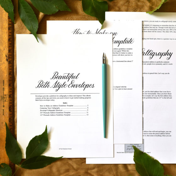 Beth Style Calligraphy Worksheet Set | The Postman's Knock