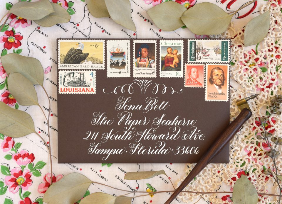 Elegant White Calligraphy | The Postman's Knock