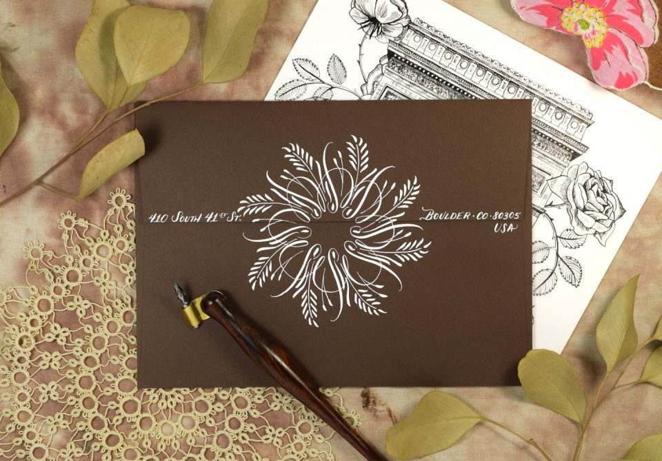Flourished Calligraphy Medallion Tutorial | The Postman's Knock
