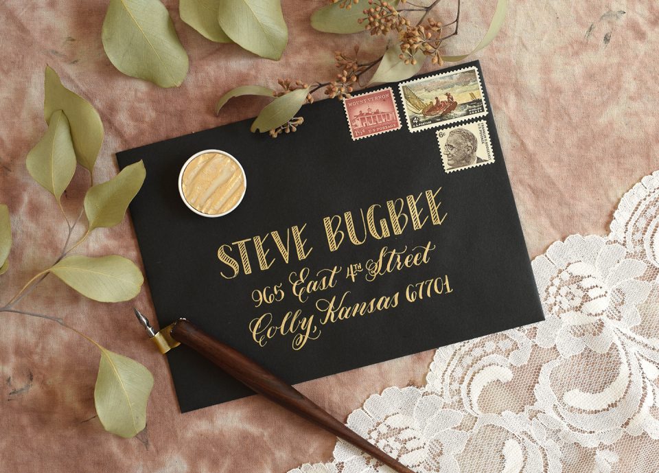 Creating Gold Calligraphy: How to Use the Finetec Palette | The Postman's Knock