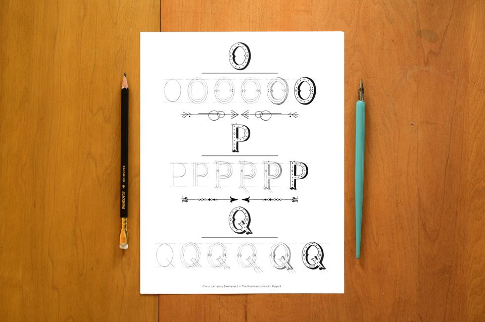 Circus Lettering Printable Exemplar + Video Tutorial | The Postman's Knock