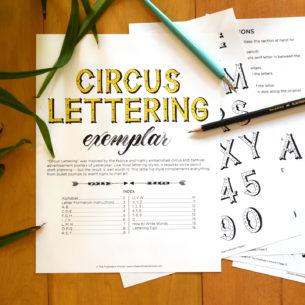 This 16-page printable exemplar will walk you through how to write each letter of the alphabet plus numbers.