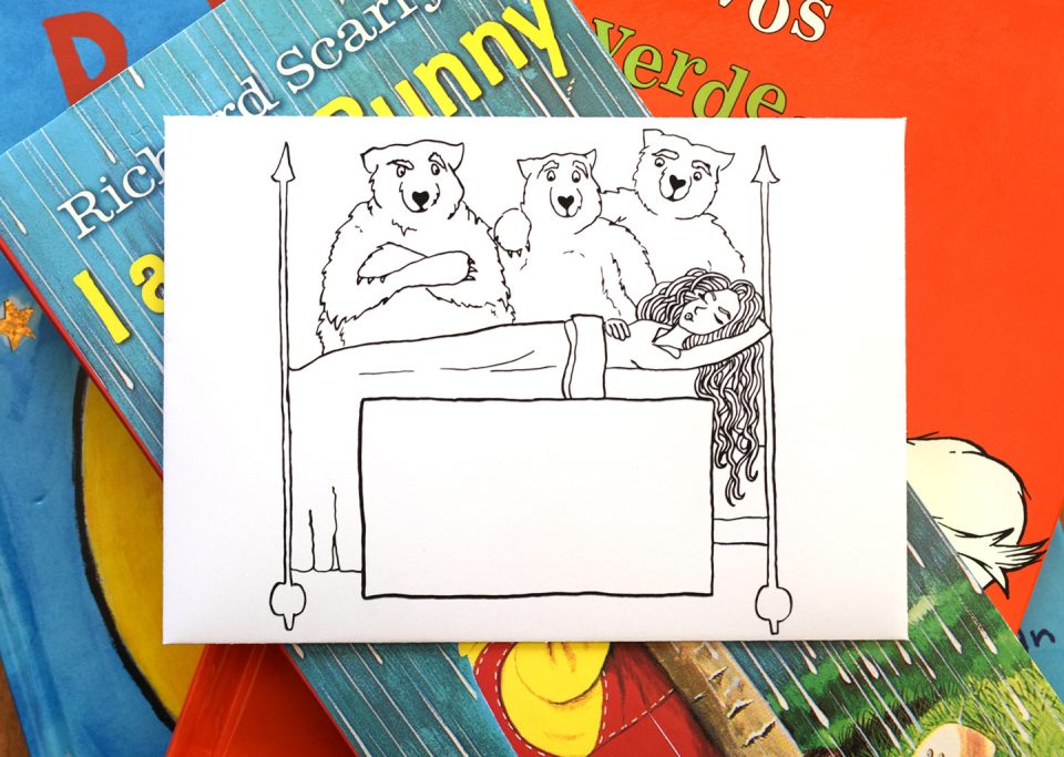 Goldilocks + the Three Bears Printable Mail Art Envelope | The Postman's Knock
