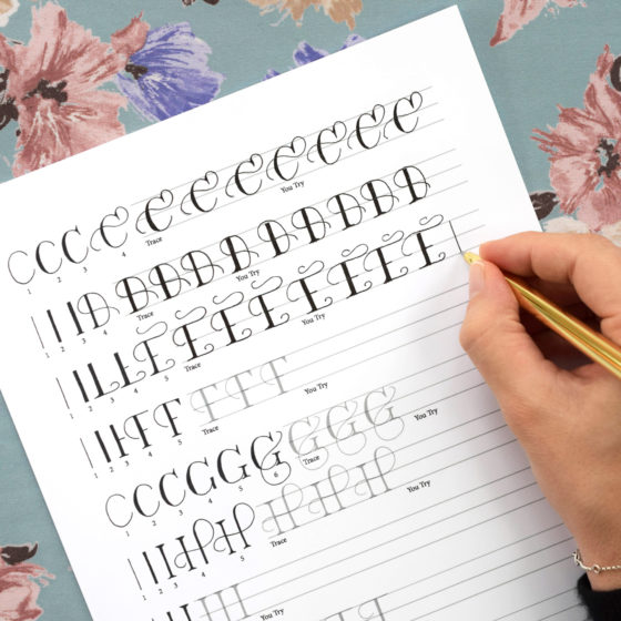 First, you'll practice writing uppercase letters.