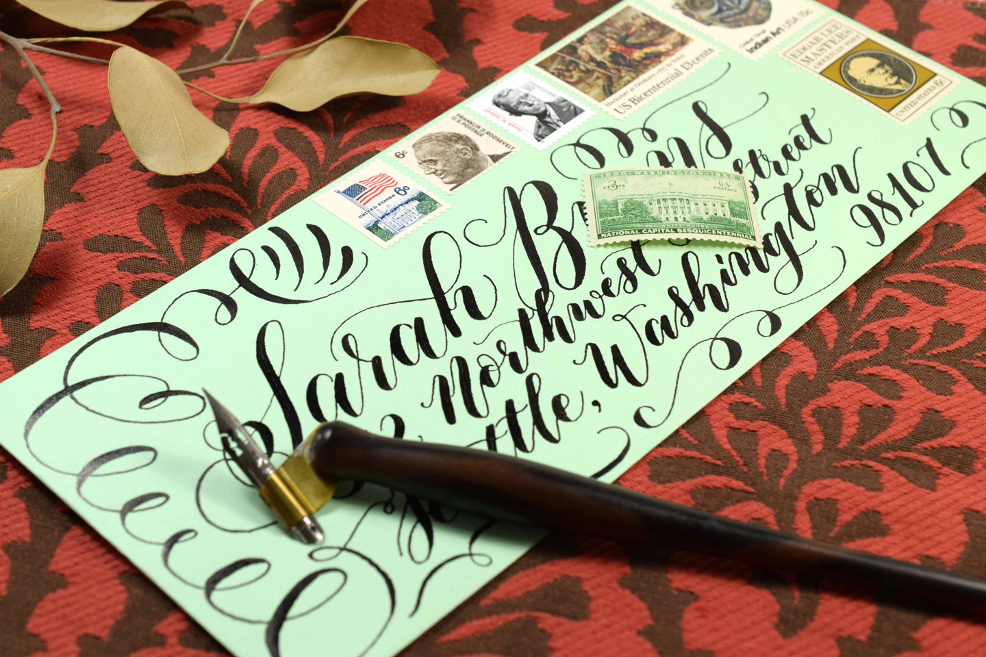 Envelope Created Using Brause Rose Nib | The Postman's Knock
