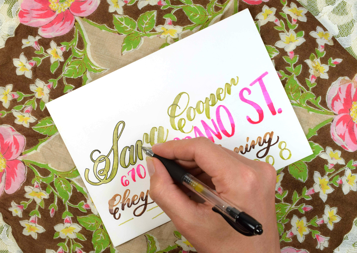 "Juicy" Brush Pen Calligraphy Tutorial | The Postman's Knock