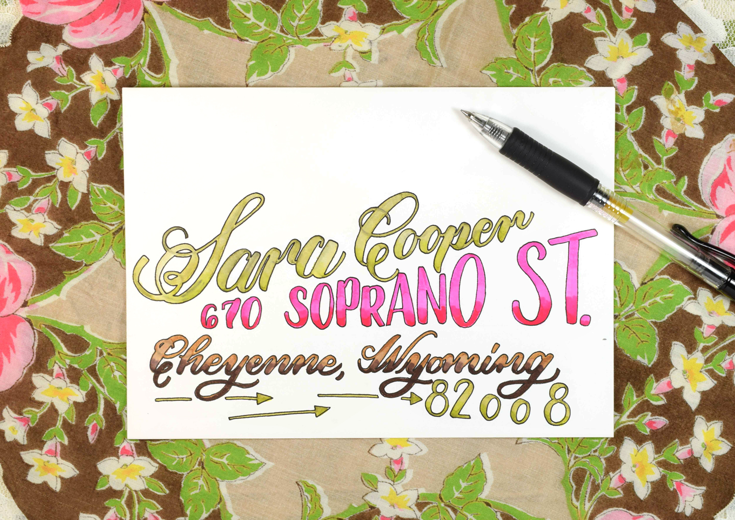 "Juicy" Brush Pen Calligraphy Tutorial | The Postman's Knock