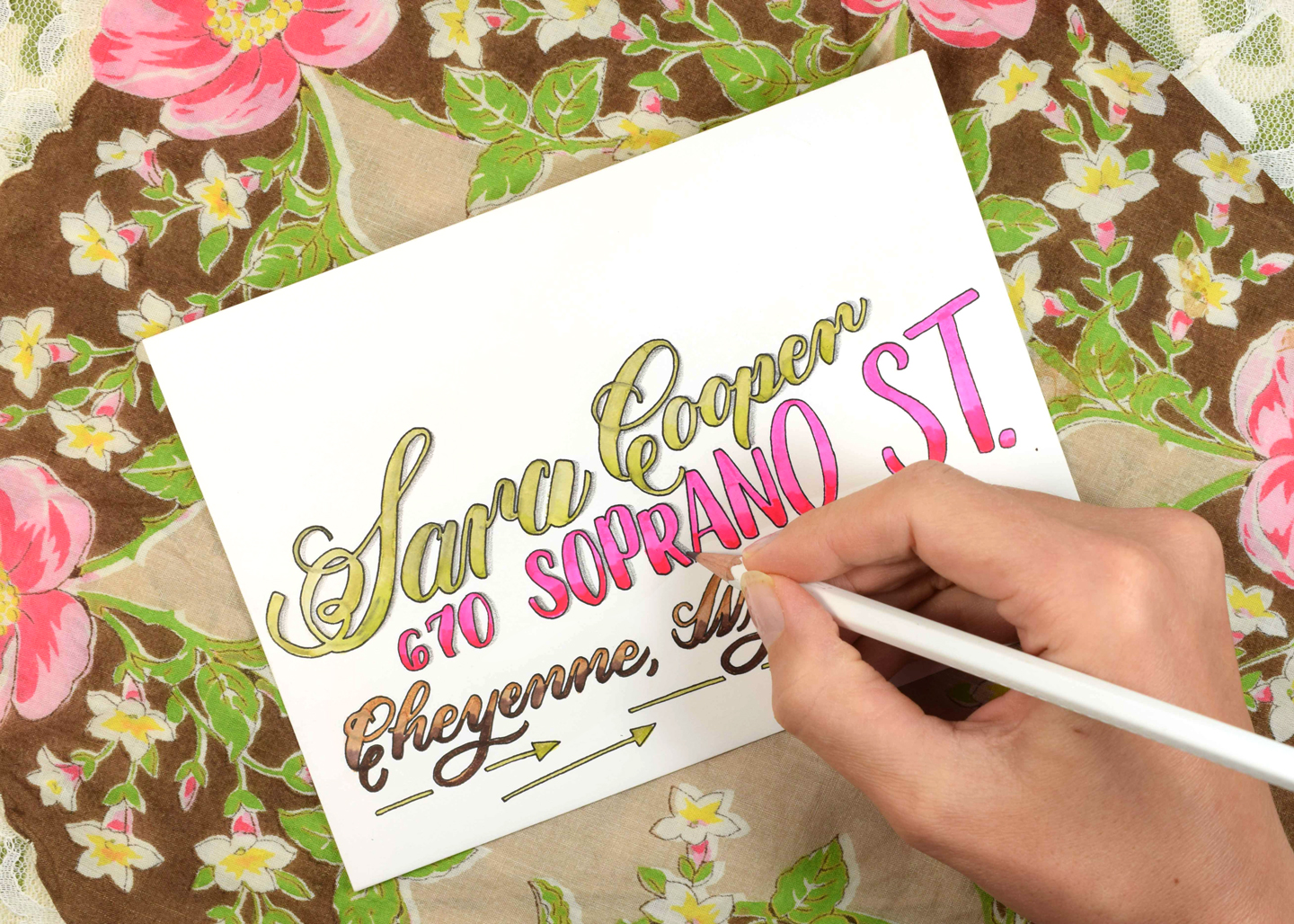 "Juicy" Brush Pen Calligraphy Tutorial | The Postman's Knock