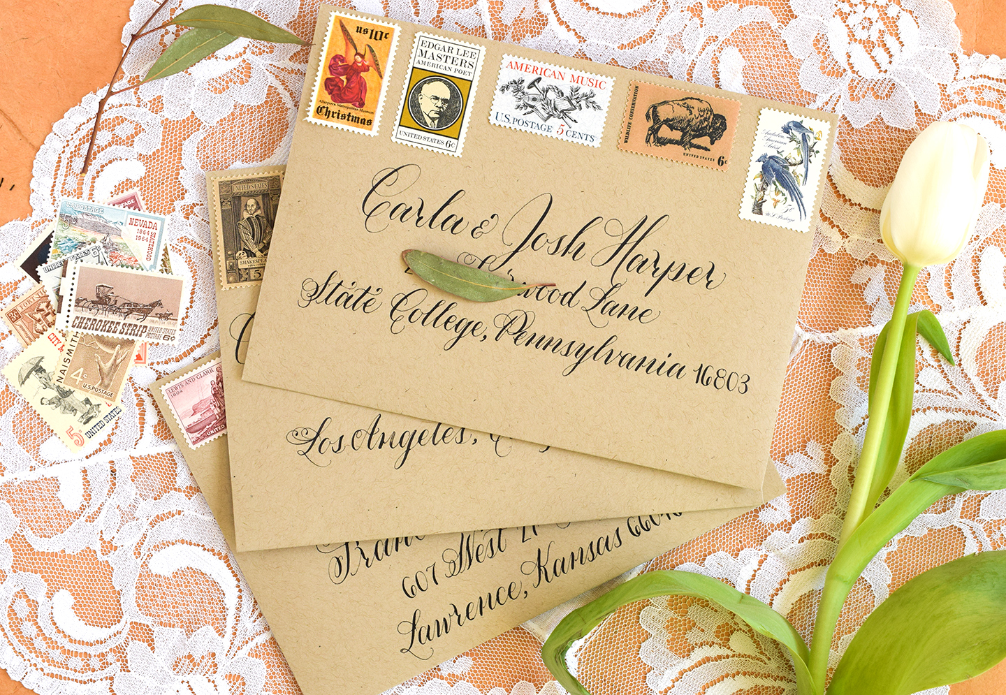 Janet Style Calligraphy Envelopes | The Postman's Knock