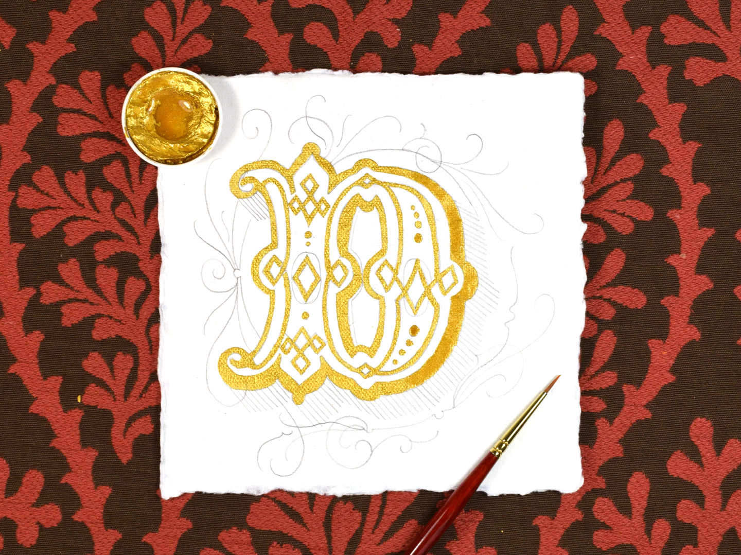 Finetec Gold on an Illuminated Letter