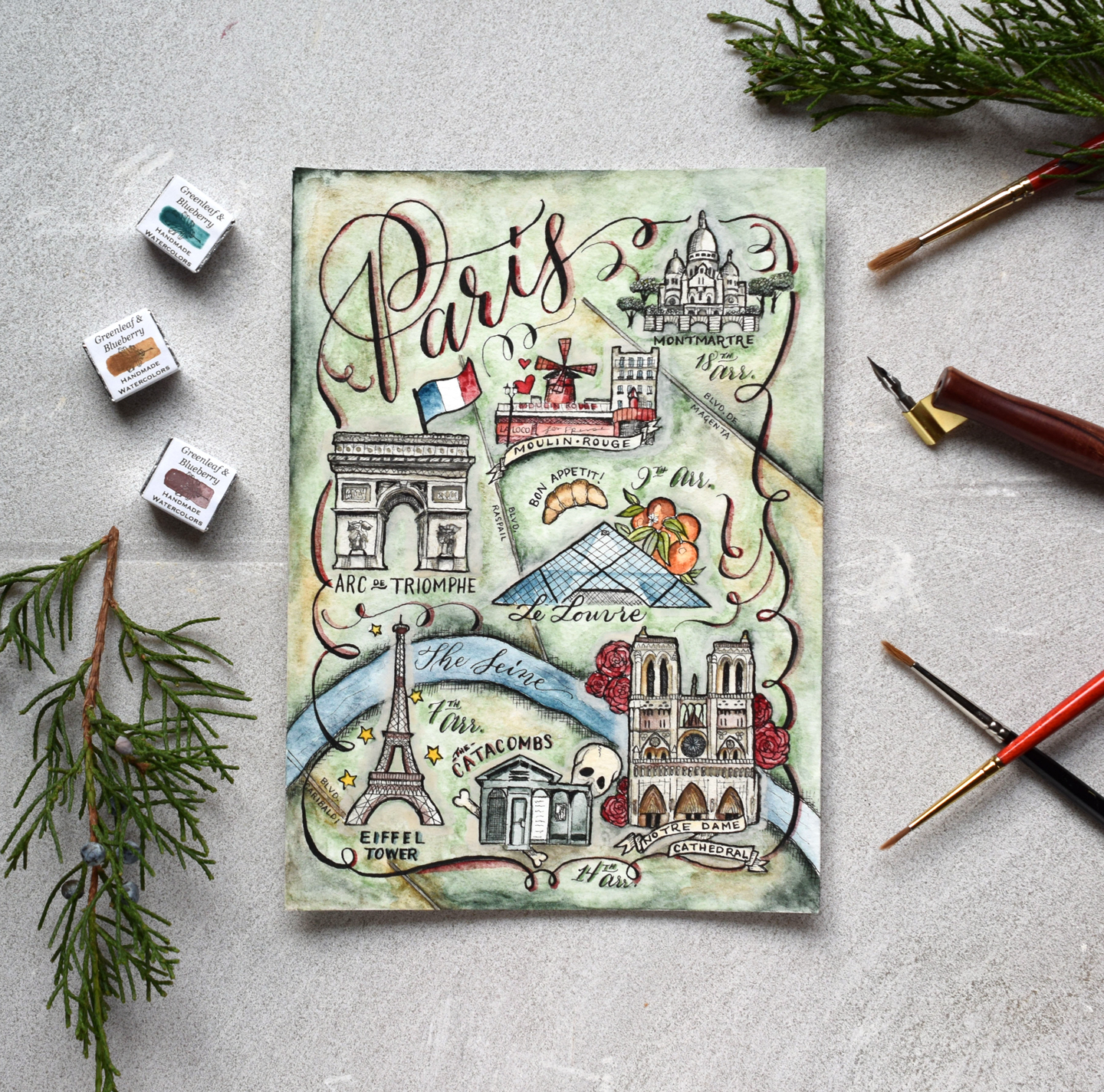 Making a Watercolor Illustrated Map 101: An eCourse