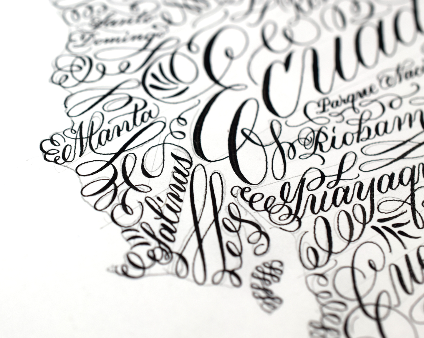 Flourished Calligraphy Country or State Art Tutorial