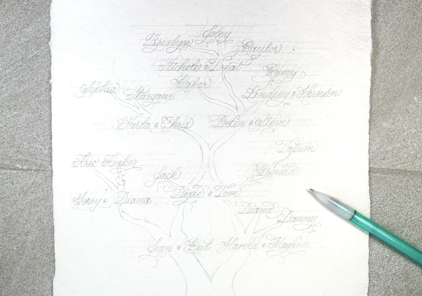Calligraphy Family Tree Draft 