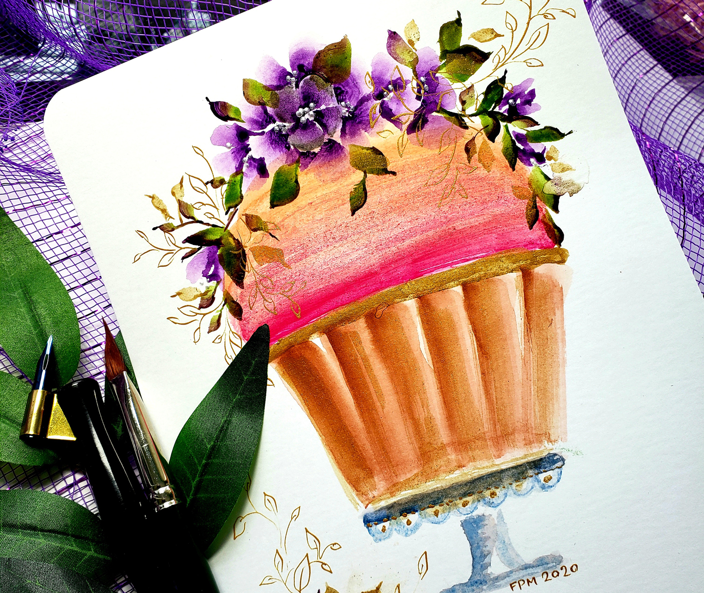 Floral Cupcake