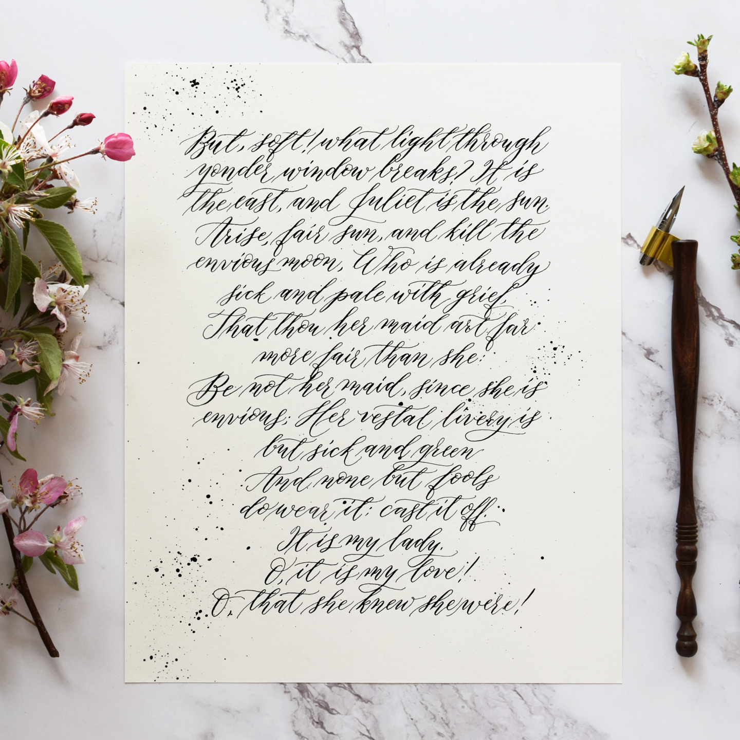 Shortcut Pointed Pen Calligraphy Passage Tutorial