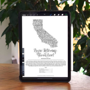 This 12-page worksheet set will teach you how to create Lasso Lettering from the convenience of your iPad.