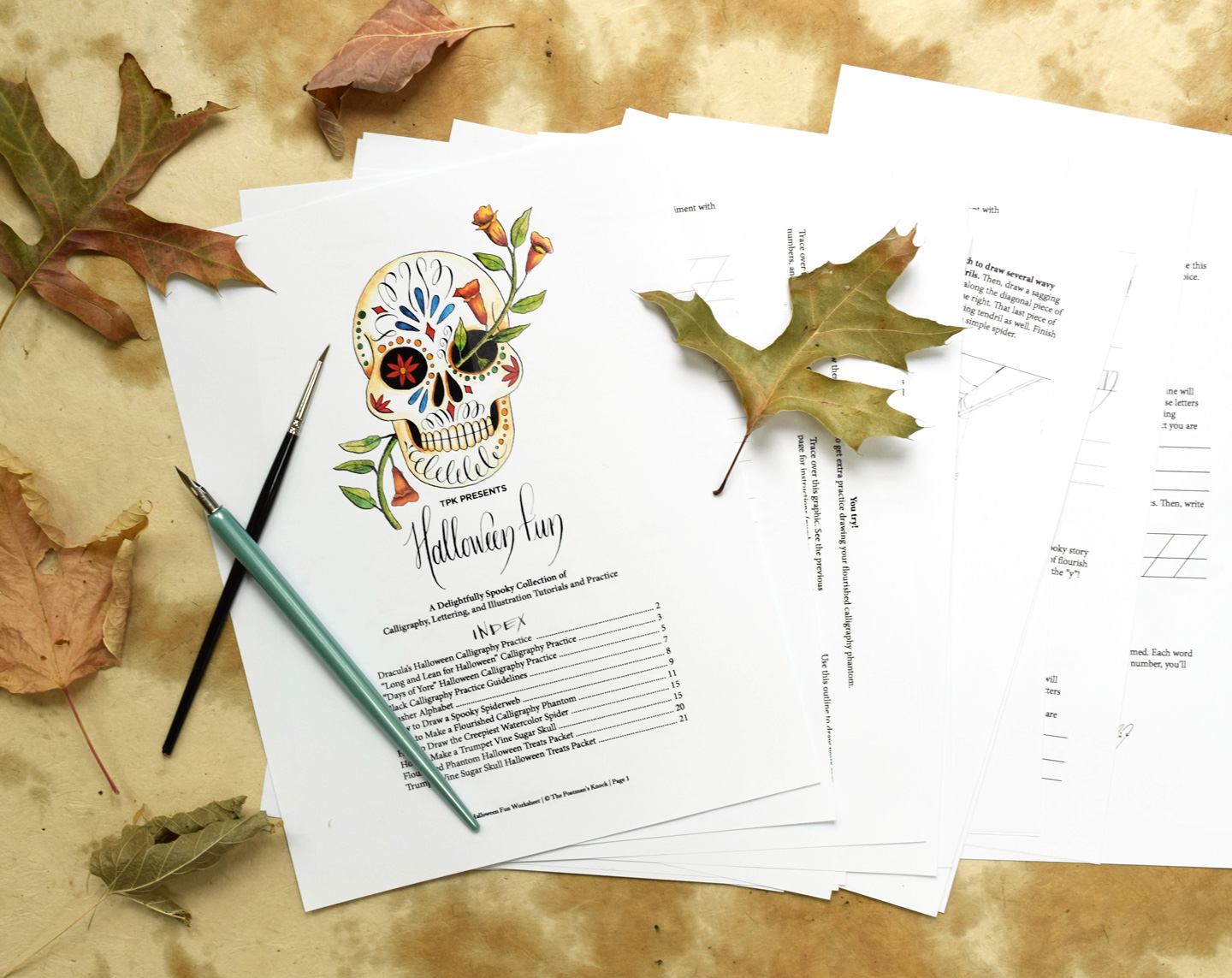 🎃 Introducing the Halloween Fun Art + Calligraphy Worksheet