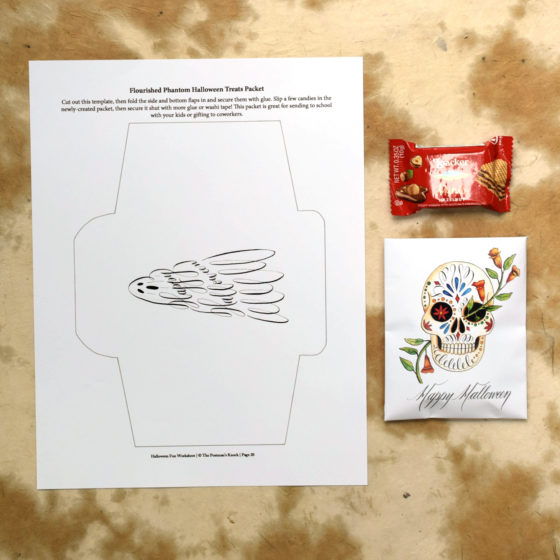 For those who love to provide treats, the worksheet set includes two candy packet templates.