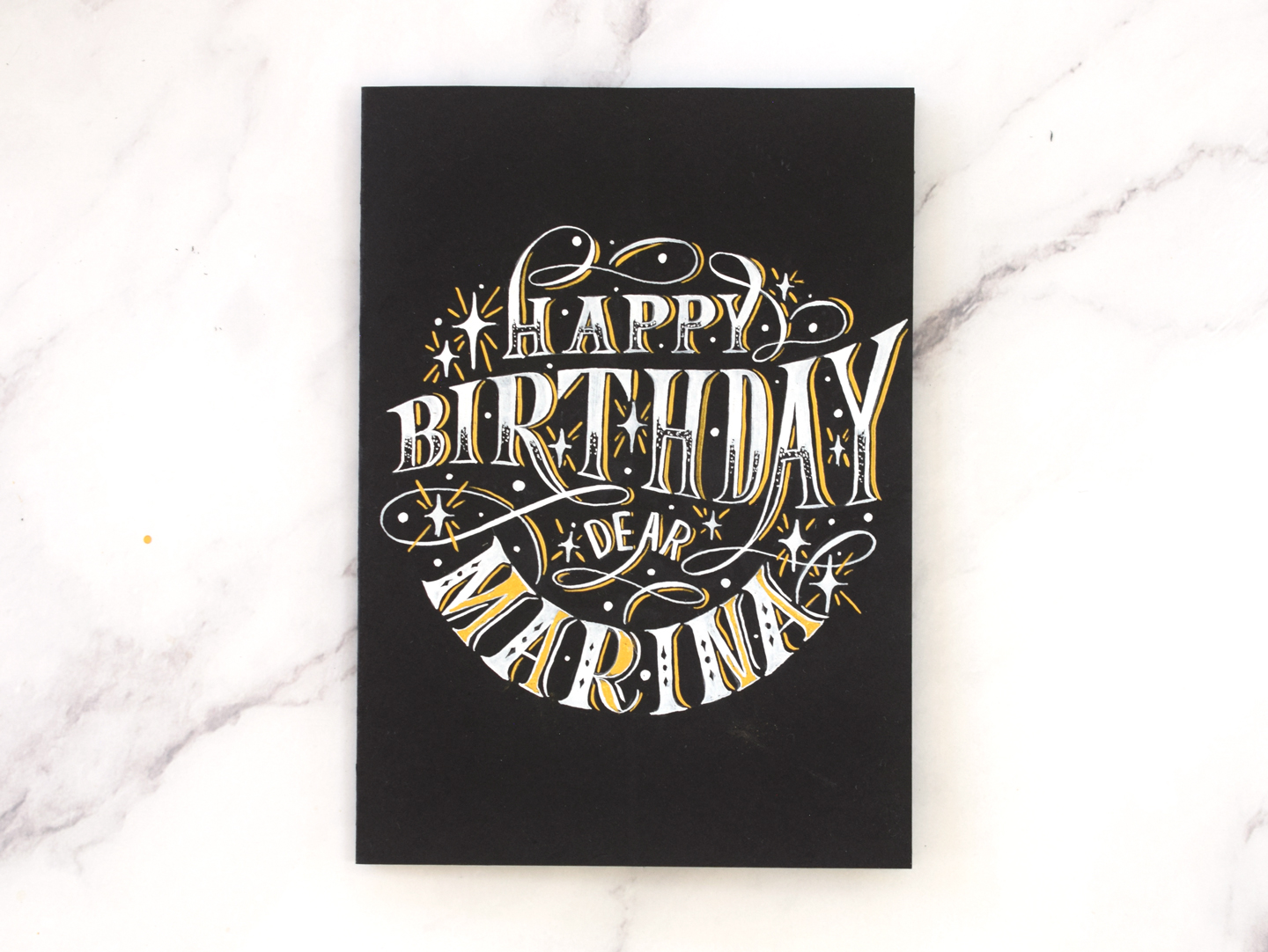 How to Make a Fabulous Hand-Lettered Birthday Card