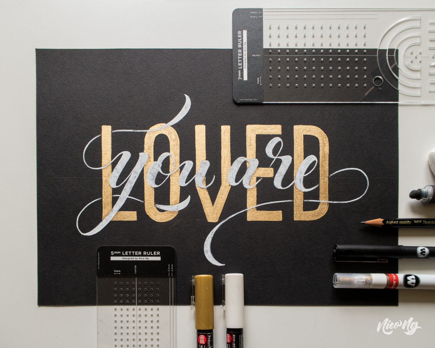 Intertwined Script and Block Lettering Tutorial (Part II) by Nico Ng