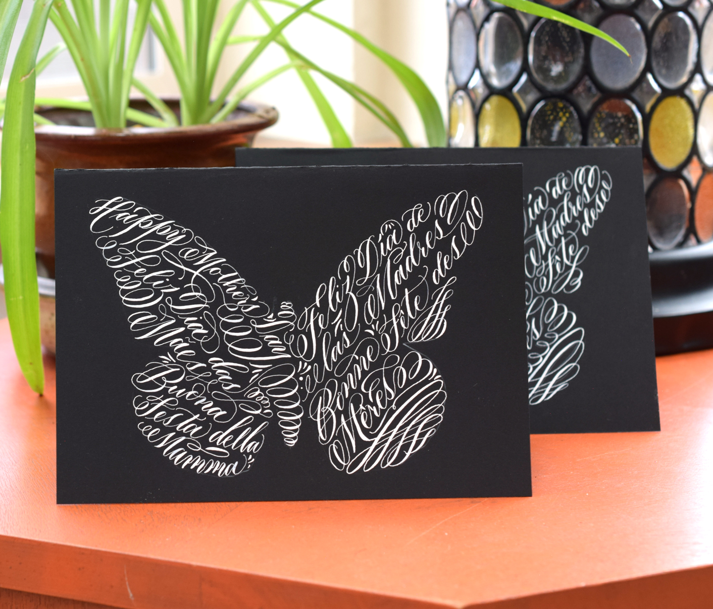 Quick Butterfly-Themed Calligraphy Mother's Day Card Tutorial